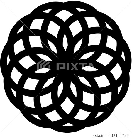 Circle overlay segments bold line for Infographic, data, business 132111735