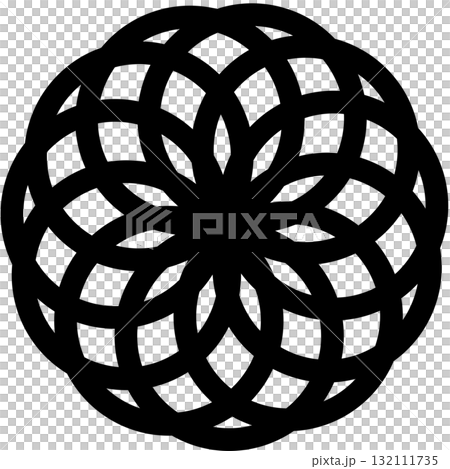Circle overlay segments bold line for Infographic, data, business 132111735