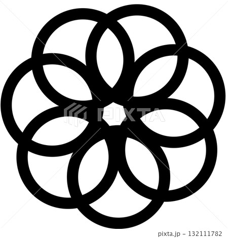 Circle overlay segments bold line for Infographic, data, business 132111782