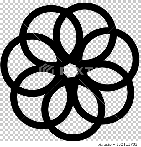 Circle overlay segments bold line for Infographic, data, business 132111782