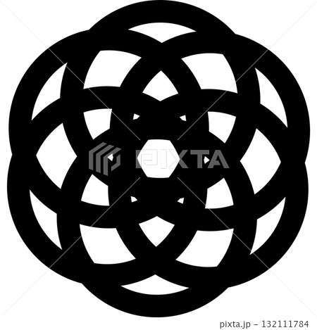 Circle overlay segments bold line for Infographic, data, business 132111784
