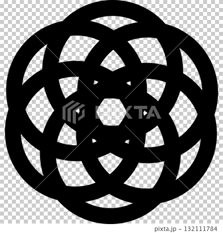 Circle overlay segments bold line for Infographic, data, business 132111784