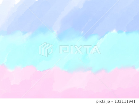 かわいいパステルカラーの水彩風抽象背景 132111941