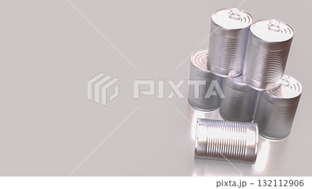 The Food can on white Background for Business concept 3d Rendering. The Food can on white Background for Business concept 3d Rendering. 132112906