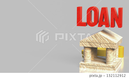 The Loan and coins for Business concept 3d Rendering,finance or earn concept. 132112912