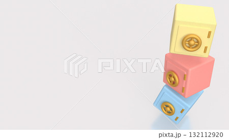 The Safe deposit box for Earn or Business concept 3d Rendering. The Safe deposit box for Earn or Business concept 3d Rendering. 132112920
