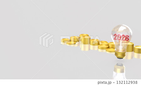 The 2026 in light bulb for Business concept 3d Rendering. The 2026 in light bulb for Business concept 3d Rendering. 132112938