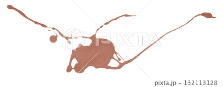 Brown watercolor splash brush isolated on transparent background 132113128