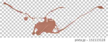 Brown watercolor splash brush isolated on transparent background 132113128