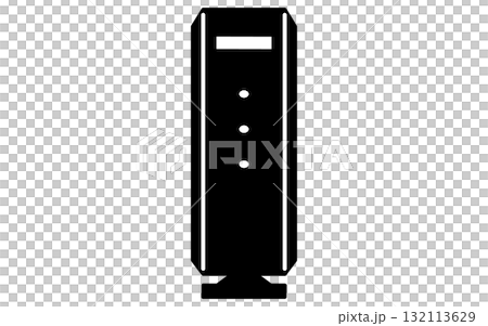 ネットワークのイメージイラスト、ルーターの線画アイコン、白黒 132113629
