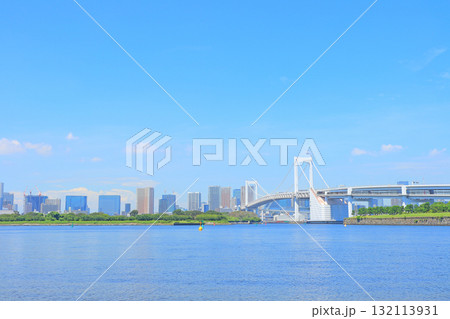 東京都港区、レインボーブリッジの風景 132113931