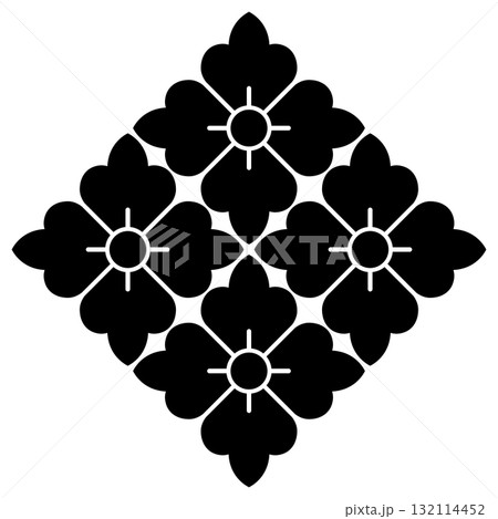 家紋です。四つ尖り花角といいます。 家紋です。四つ尖り花角といいます。 132114452