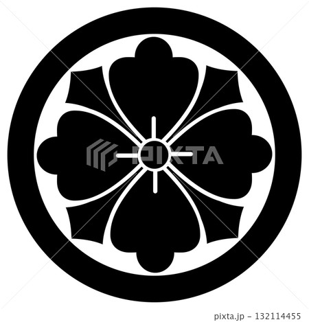 大隈重信、向山一履の家紋です。丸に剣花角といいます。 大隈重信、向山一履の家紋です。丸に剣花角といいます。 132114455