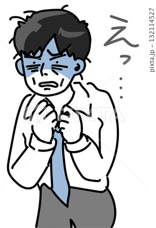 唖然として顔面蒼白になる若手サラリーマンのベクターイラスト 唖然として顔面蒼白になる若手サラリーマンのベクターイラスト 132114527