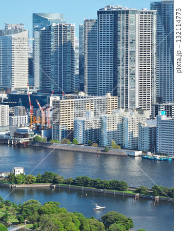 浜松町1丁目より望む浜離宮・隅田川・勝どきの眺望 都市景観(2025年9月) 浜松町1丁目より望む浜離宮・隅田川・勝どきの眺望 都市景観(2025年9月) 132114773