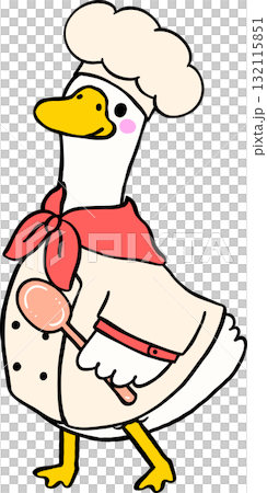 Cartoon Police Officer Uniform for Silly Goose Dress Up Illustration 132115851