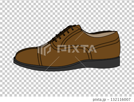 棕色商務鞋側面插圖 132116007