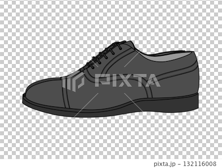 側面黑色商務鞋的插圖 132116008