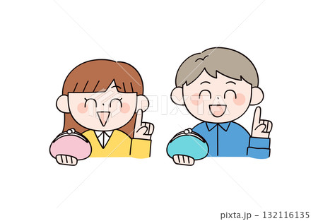 男女2人のイラスト 132116135