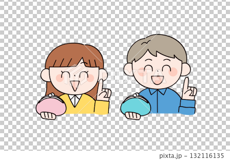 男女2人のイラスト 132116135