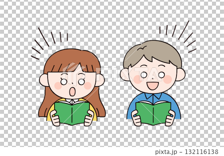 兩個男人和女人讀書的插圖 兩個男人和女人讀書的插圖 132116138