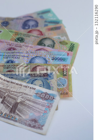 Vietnamese dong banknotes. Money concept 132116290