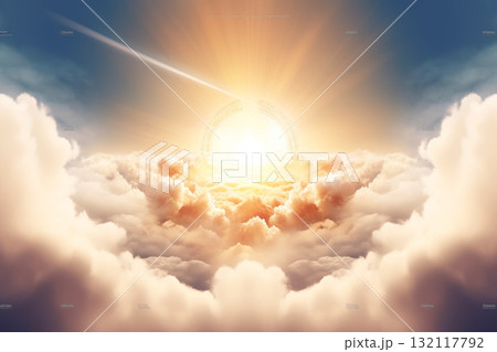 God light in heaven visualization. Generative AI God light in heaven visualization. Generative AI 132117792
