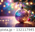 【クリスマス素材】キラキラ玉ボケとクリスマスツリーの装飾 【クリスマス素材】キラキラ玉ボケとクリスマスツリーの装飾 132117945