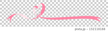 Heart-shaped ribbon, decoration material 132118188