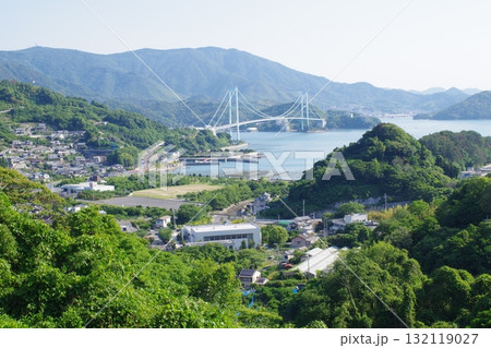 みかん畑から眺めた安芸灘大橋 132119027