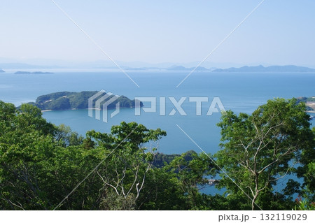 大平山から眺めた安芸灘の景色 132119029