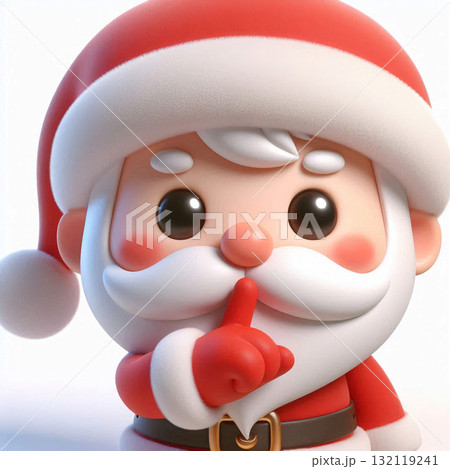静けさを表すサンタクロースのイラスト 静けさを表すサンタクロースのイラスト 132119241