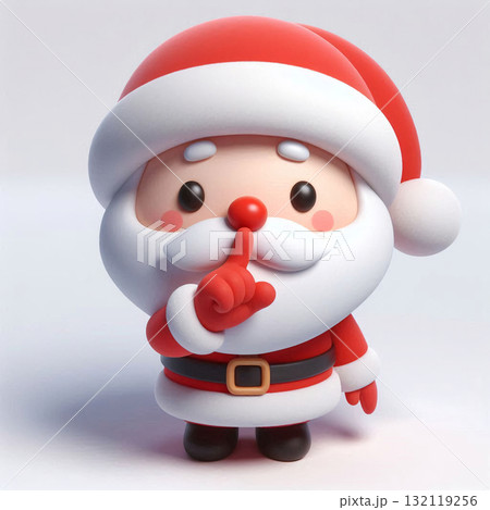 サンタクロースのユーモラスなポーズ サンタクロースのユーモラスなポーズ 132119256