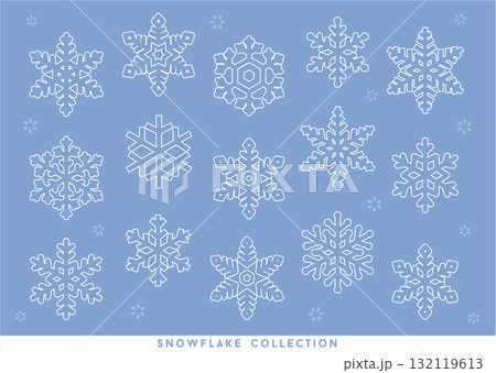 冬・クリスマスデザインに使えるx雪の結晶(水彩クリスマスカラー)素材セット 冬・クリスマスデザインに使えるx雪の結晶(水彩クリスマスカラー)素材セット 132119613