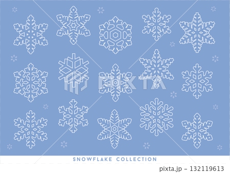 冬・クリスマスデザインに使えるx雪の結晶(水彩クリスマスカラー)素材セット 冬・クリスマスデザインに使えるx雪の結晶(水彩クリスマスカラー)素材セット 132119613