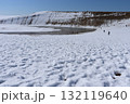 白雪に覆われた鳥取砂丘とオアシス 132119640
