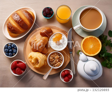 ヘルシーな朝食 132120893