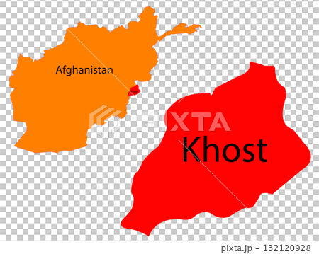 Vector map of Khost province showing detailed border alignment with Pakistan for geopolitical analysis Vector map of Khost province showing detailed border alignment with Pakistan for geopolitical analysis 132120928