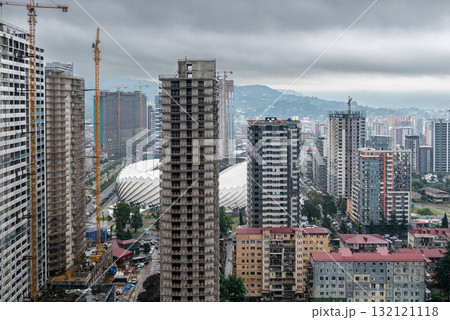 Cityscape of Batumi, second-largest city of Georgia, capital of Autonomous Republic of Adjara and popular Black Sea resort Cityscape of Batumi, second-largest city of Georgia, capital of Autonomous Republic of Adjara and popular Black Sea resort 132121118