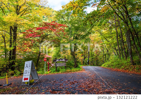 秋の白骨温泉「泡の湯旅館」日帰り入浴入口 132121222