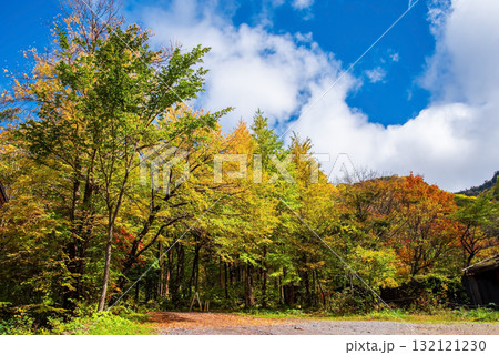 秋の白骨温泉「泡の湯旅館」日帰り入浴入口 132121230