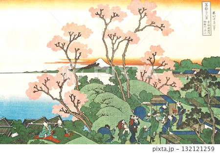 葛飾北斎 富嶽三十六景 #40 東海道品川御殿山ノ不二 葛飾北斎 富嶽三十六景 #40 東海道品川御殿山ノ不二 132121259