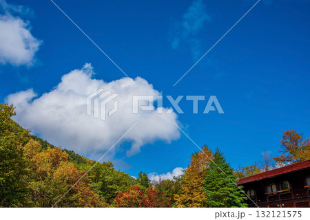 白骨温泉「泡の湯旅館」周辺の紅葉 132121575