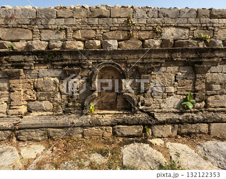 Buddhist heritage Dharmarajika stupa ruins in Taxila 132122353