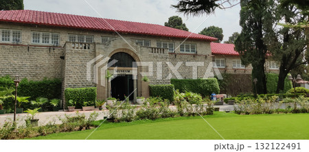 Heritage Taxila Museum 1928 Architecture with Green Lawn and Trees Highlighting Ancient History of Pakistan 132122491
