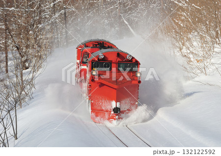 宗谷本線　智恵文－日進　JR北海道　DE15-2521（旭川）　常時排雪列車　常排　ラッセル 132122592