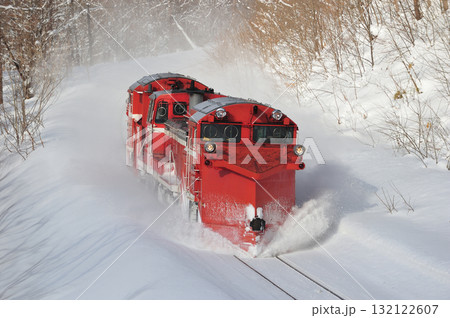 宗谷本線　智恵文－日進　JR北海道　DE15-2521（旭川）　常時排雪列車　常排　ラッセル 132122607
