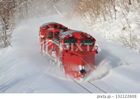 宗谷本線　智恵文－日進　JR北海道　DE15-2521（旭川）　常時排雪列車　常排　ラッセル 132122608