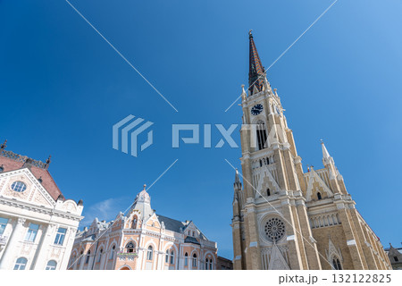 The Name of Mary Church Roman Catholic Gothic Revival parish church on Freedom Square in Novi Sad, Vojvodina, Serbia The Name of Mary Church Roman Catholic Gothic Revival parish church on Freedom Square in Novi Sad, Vojvodina, Serbia 132122825