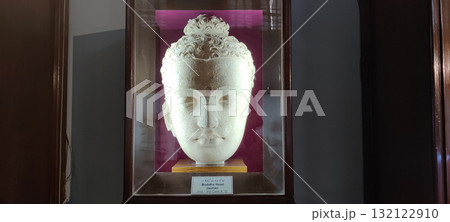 Buddha Head Sculpture Excavated in Taxila Depicts Gandharan Greco Buddhist Art with Kushan Era Spiritual Symbolism Buddha Head Sculpture Excavated in Taxila Depicts Gandharan Greco Buddhist Art with Kushan Era Spiritual Symbolism 132122910